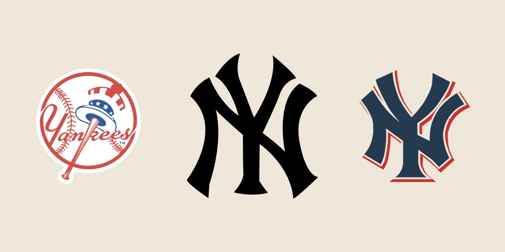 Variationen des New York Yankees Logos