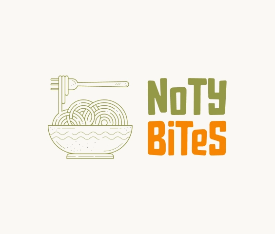 Kreatives Nudelrestaurant-Logo