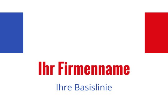 Fettes Logo-Design mit roten und blauen rechteckigen Elementen und stilisiertem Text