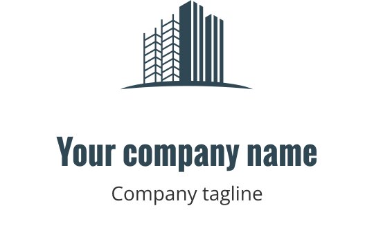 Modernes grünes Gerüstlogo-Design mit geometrischen Formen