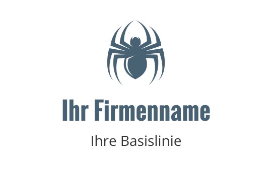Modernes Spinnenlogo-Design in Blau- und Grautönen