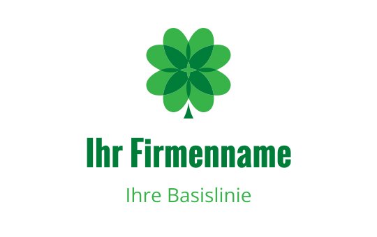 Modernes grünes Blattlogo-Design mit geschichteten Blütenblättern