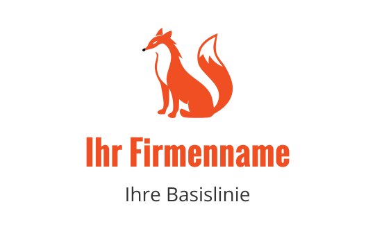 Stilisiertes orangefarbenes Fuchs-Logo-Design mit modernem Aussehen