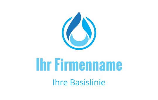 Modernes blaues Wassertropfen-Logo-Design mit kreisförmigen Elementen