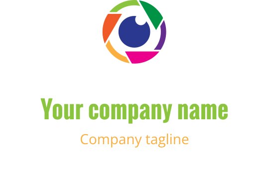 Kreatives Logo-Design mit einem grünen Blatt, das mit korallen- und roten Elementen verwoben ist