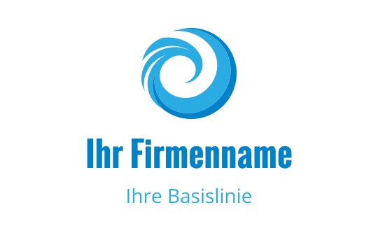 Modernes blaues Wirbel-Logo-Design mit dynamischen Bewegungselementen