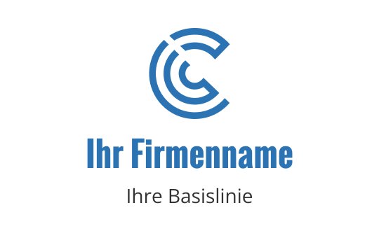 Modernes kreisförmiges Logo-Design mit einem stilisierten blauen Buchstaben C