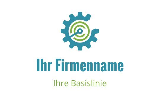 Modernes Zahnrad-Logo-Design mit kreisförmigem Muster und blauen Akzenten
