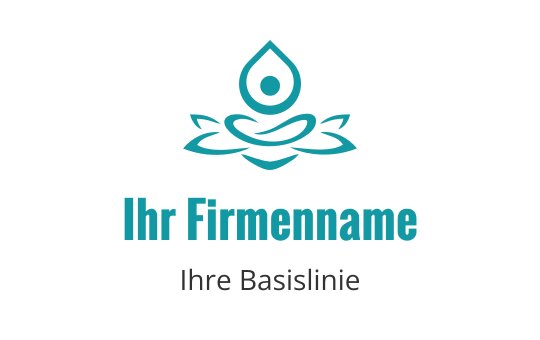 Elegantes Logo-Design mit einem Wassertropfen über einer Lotusblume