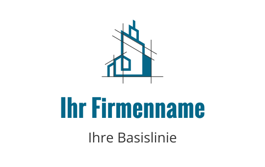 Modernes blaues Logo-Design mit geometrischen Linien und Formen