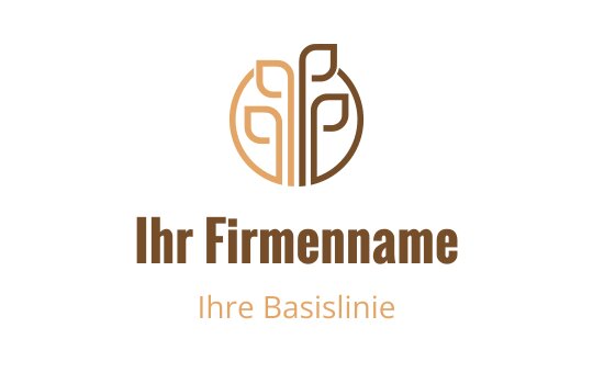 Elegantes Logo-Design mit einem stilisierten Baum und runden Blättern