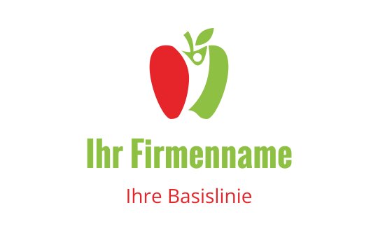 Buntes Logo-Design mit einem roten und grünen Paprika-Motiv