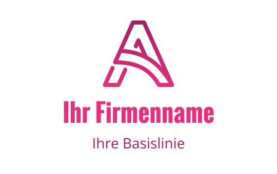 Modernes pinkes Logo-Design mit einem stilisierten, geschwungenen Buchstaben A
