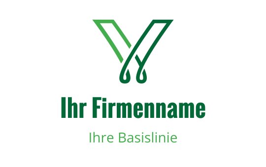 Modernes grünes Logo-Design mit verschlungenen V-Formen