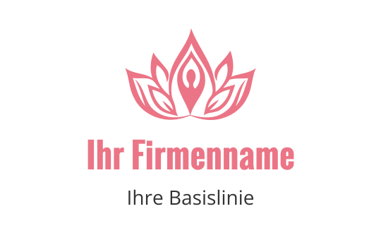 Elegantes pinkes Lotusblumenlogo-Design mit filigranen Blütenblattdetails