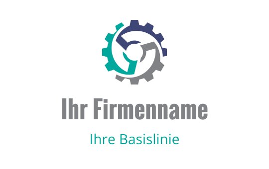 Modernes Logo-Design mit ineinandergreifenden Händen in Blau und Grün