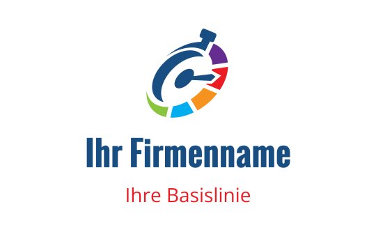 Dynamisches Logo-Design mit einem bunten Tachometer und einem Schraubenschlüssel