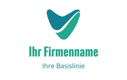 Modernes Logo-Design mit überlappenden türkisfarbenen Formen in dynamischer Anordnung