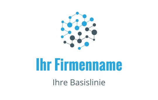 Modernes Logo-Design mit verbundenen blauen und grauen Knoten