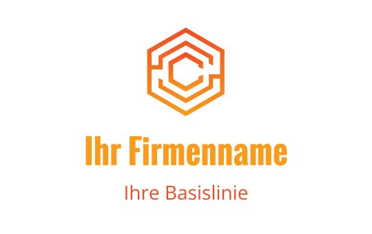 Modernes sechseckiges Logo-Design mit Farbverlauf in Orange und Gelb