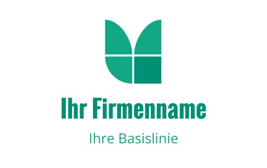 Modernes grünes Logo-Design mit stilisierten Blattformen