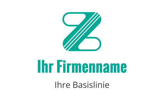 Modernes türkisfarbenes Logo-Design mit stilisiertem Z und Linien