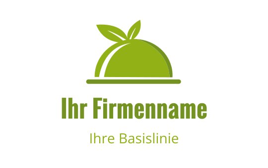 Modernes grünes Logo-Design mit einer abgerundeten Kuppel und Blättern