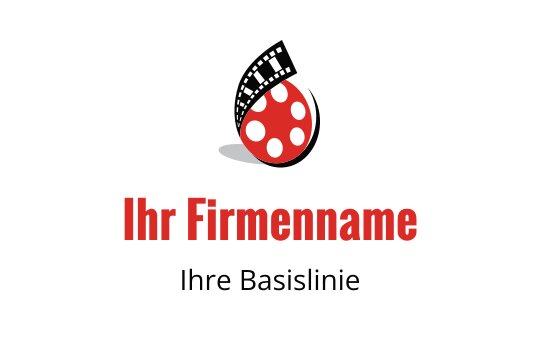 Verspieltes Marienkäfer-Logo-Design mit einem Filmrollen-Element