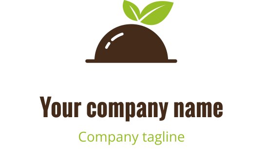 Elegantes Logo-Design mit einem goldenen und braunen Blattmotiv