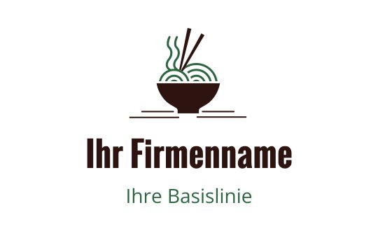 Modernes Logo-Design einer Schüssel Nudeln mit Essstäbchen und Dampf