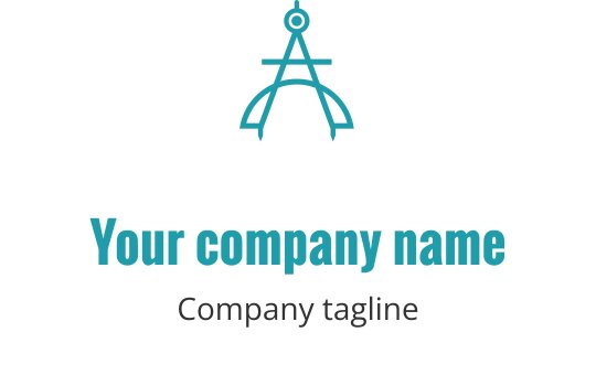 Modernes Logo-Design mit einem Kompass und klarer Typografie