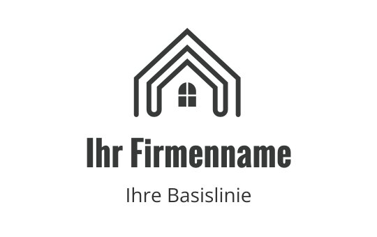 Modernes Hauslogo-Design mit einem stilisierten Dach und Fenster