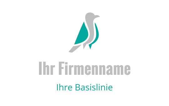 Stilvolles Vogel-Logo-Design mit türkisfarbenen Akzenten und moderner Typografie