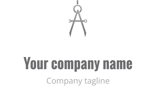 Minimalistisches Logo-Design mit einem Kompass und stilisiertem Buchstaben A