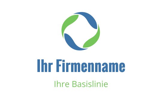 Modernes kreisförmiges Logo-Design mit fließenden blauen und grünen Formen