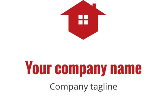 Fettes rotes Logo-Design mit stilisierten Schraubenschlüssel- und Zahnradelementen