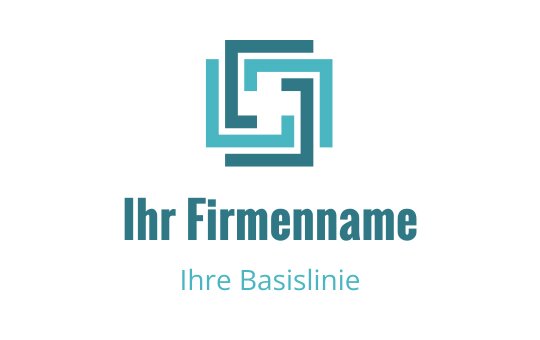 Modernes türkisfarbenes Logo-Design mit ineinandergreifenden geometrischen Formen