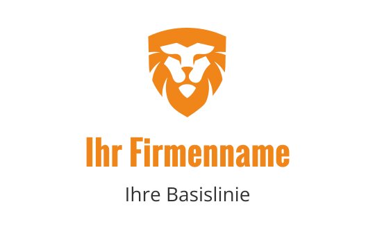 Oranges Löwenlogo-Design für die Tigerindustrie, mit einem mutigen und modernen Stil.