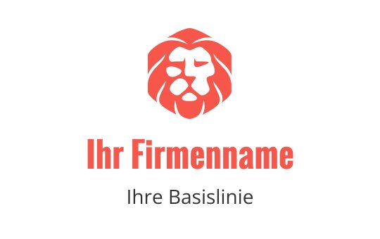 Korallenfarbenes Logo mit einem stilisierten Löwen, der Stärke und Majestät in der Tigerindustrie repräsentiert.
