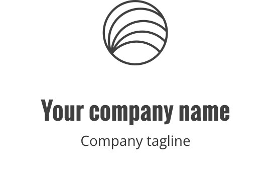 Modernes kreisförmiges Logo-Design mit geschichteten, geschwungenen Linien
