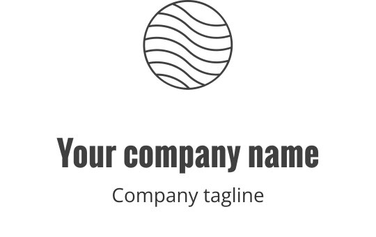 Modernes kreisförmiges Logo-Design mit wellenförmigen Linien im minimalistischen Stil