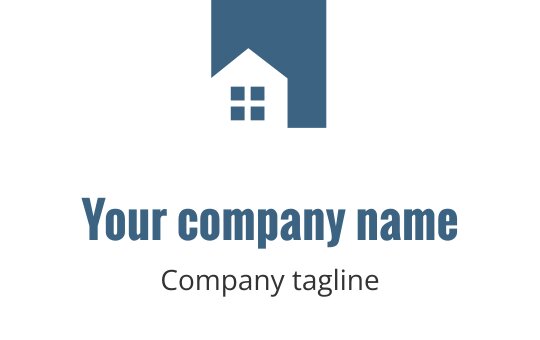 Modernes türkisfarbenes Logo-Design mit stilisierter Haussilhouette