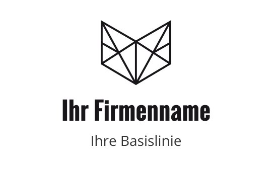 Geometrisches Fuchslogo-Design mit scharfen Winkeln und klaren Linien