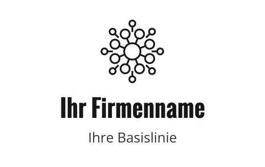 Modernes kreisförmiges Logo-Design mit verbundenen Knoten und fetter Typografie