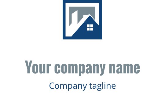 Türkisfarbenes Logo-Design mit stilisierter Dachsilhouette