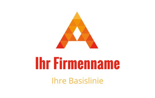 Modernes dreieckiges Logo-Design in Orange- und Rottönen