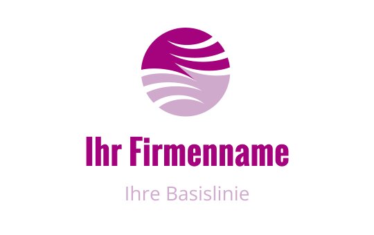 Modernes kreisförmiges Logo-Design mit lila Wellen und sanften Farbverläufen
