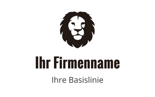 Fettes Löwenkopf-Logo-Design in dunklen Brauntönen