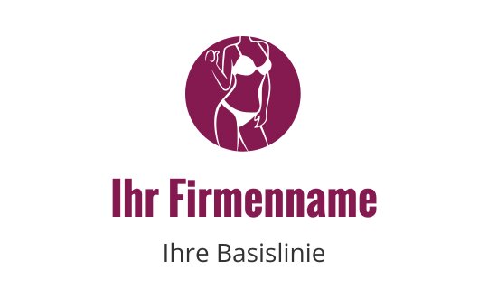 Stilvolles Logo-Design mit einer Silhouette auf maroonfarbenem, kreisförmigem Hintergrund