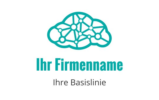 Modernes Gehirn-Logo-Design mit verbundenen Linien in Türkis